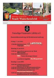 Jahrgang 32 Freitag, den 31. Mai 2013 Nummer 5 - Waischenfeld