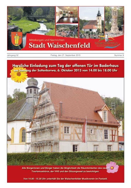 Herzliche Einladung Zum Der Offenen Ta R Im Waischenfeld