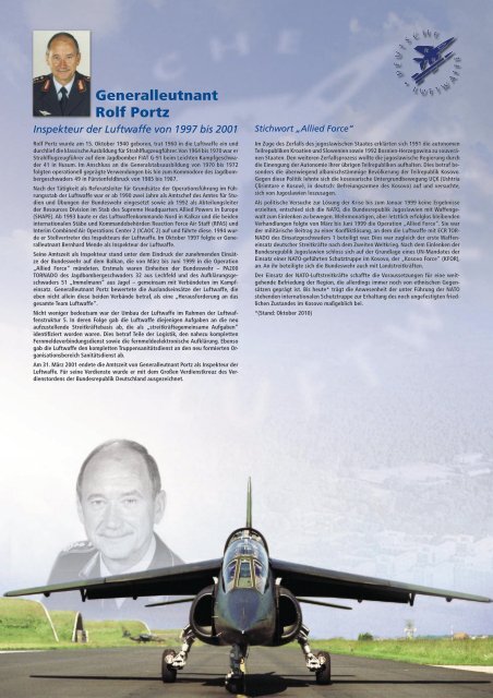 Plakatserie Inspekteure der Luftwaffe ( PDF , 10,6 MB, 14 Seiten)