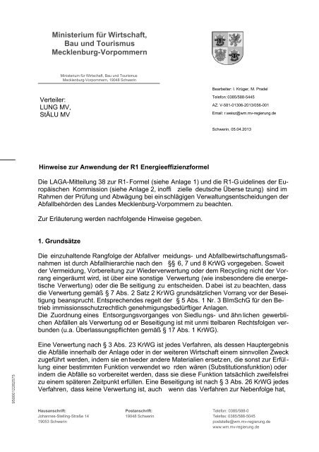 Hinweise zur Anwendung der Energieeffizienzformel