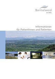 Informationen für Patientinnen und Patienten - Klinik Barmelweid