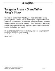 Tangram Areas - Grandfather Tang's Story