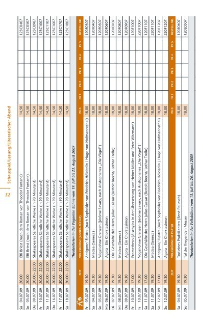 06/2009 Spielplan ab Juli - Freie Volksbühne Berlin