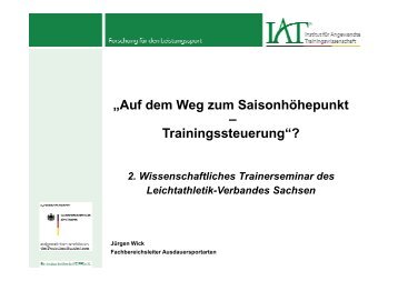 Jahresaufbau Trainingssteuerung Dr. Jürgen Wick - des ...