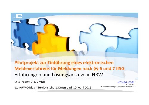 Pilotprojekt zur EinfÃ¼hrung eines elektronischen ... - LZG.NRW