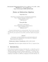 States on Subtraction Algebras 1 Introduction