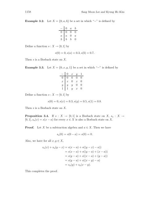 States on Subtraction Algebras 1 Introduction