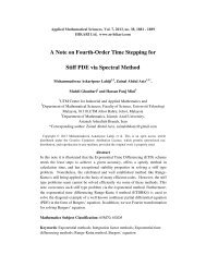 A Note on Fourth-Order Time Stepping for Stiff PDE via ... - HIKARI Ltd