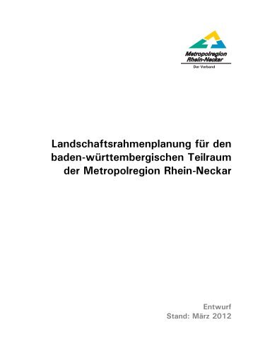 Landschaftsrahmenplanung für den baden-württembergischen ...