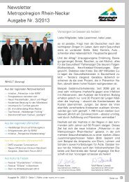 MRN-Newsletter Ausgabe Nr. 03/2013 - Metropolregion Rhein-Neckar
