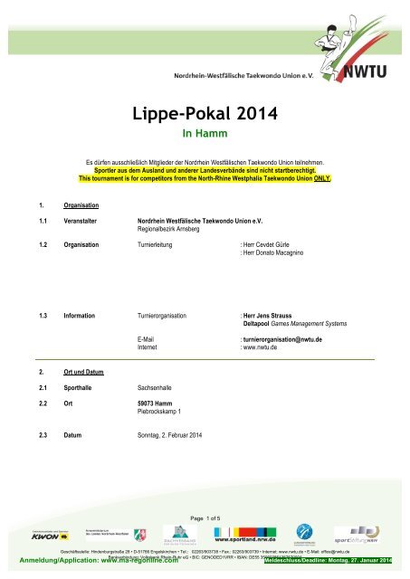 Lippe-Pokal 2014 - Ma-regonline.com