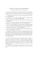 Errata for my books, plus some afterthoughts (Sterling K. Berberian ...