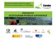 proyecto ecotourism payback experience - Ministerio de Agricultura ...