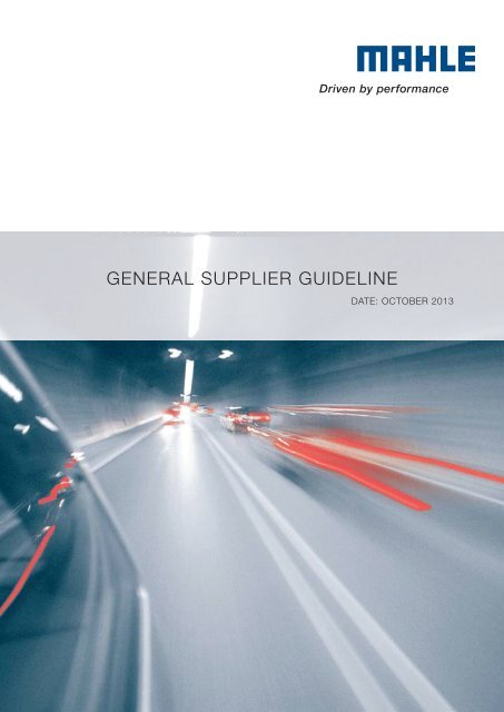 130925_mahle_General Supplier Guideline_02.indd - Mahle-industry