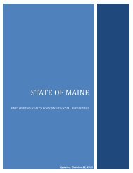 employee benefits for confidential employees - Maine.gov