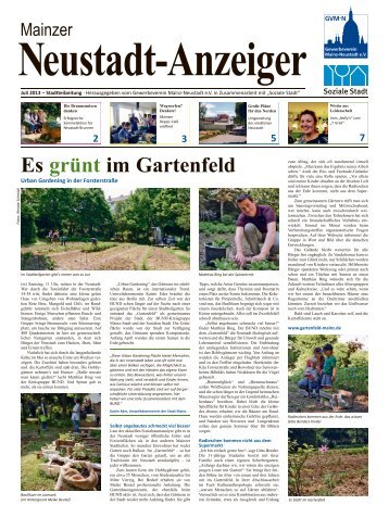 Es grünt im Gartenfeld - Mainz-Neustadt.de