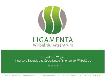 Dr. med Ralf Wagner Innovative Therapie und Operationsverfahren ...