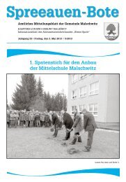 1. Spatenstich für den Anbau der Mittelschule Malschwitz