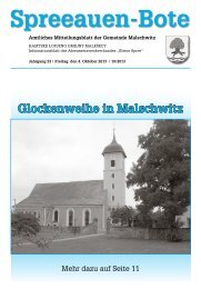 Spreeauen-Bote Glockenweihe in Malschwitz - Gemeinde Malschwitz