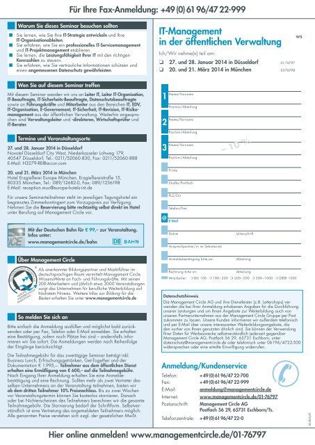 programm downloaden - Management Circle AG