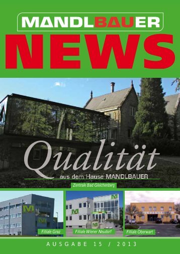 Mandlbauer News 2013 - Mandlbauer Bau GmbH