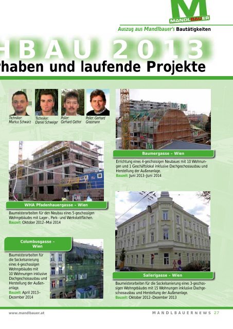 Mandlbauer News 2013 - Mandlbauer Bau GmbH