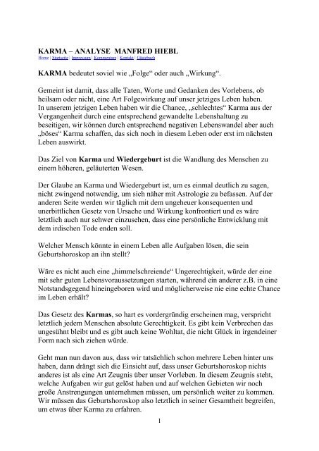 Horoskop Von Manfred Hiebl
