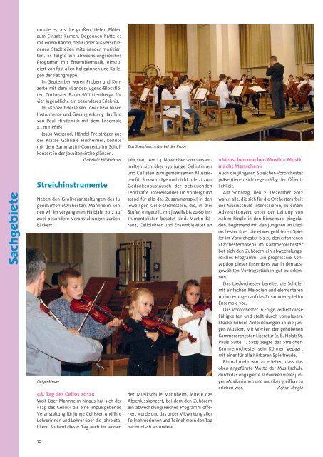 Das Magazin der Musikschule Mannheim - Stadt Mannheim