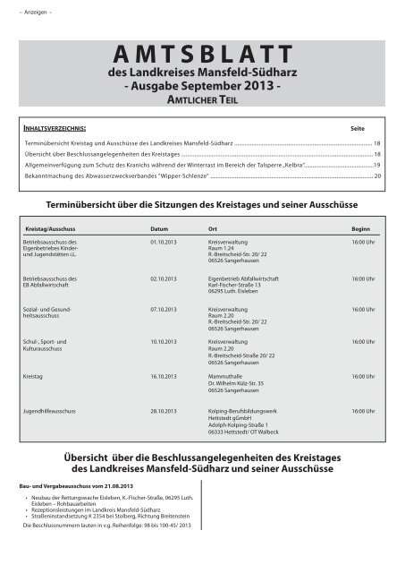 „Glück auf“ in Wettelrode - Landkreis Mansfeld-Südharz