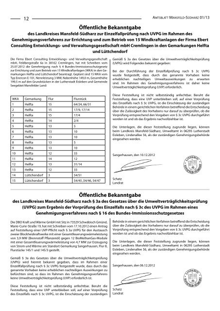 NEUJAHRSEMPFANG 2013 - Landkreis Mansfeld-Südharz