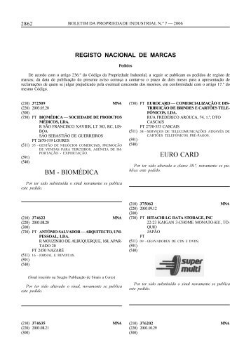 BM - BIOMÉDICA EURO CARD - Instituto Nacional da Propriedade ...
