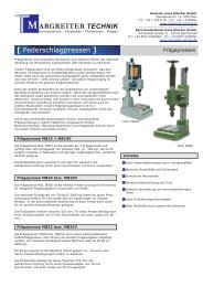 Katalog Prägepressen - Margreiter Technik Hans Hilscher GmbH