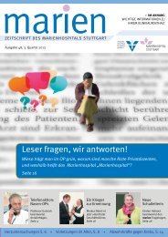 leser fragen, wir antworten! - Marienhospital Stuttgart