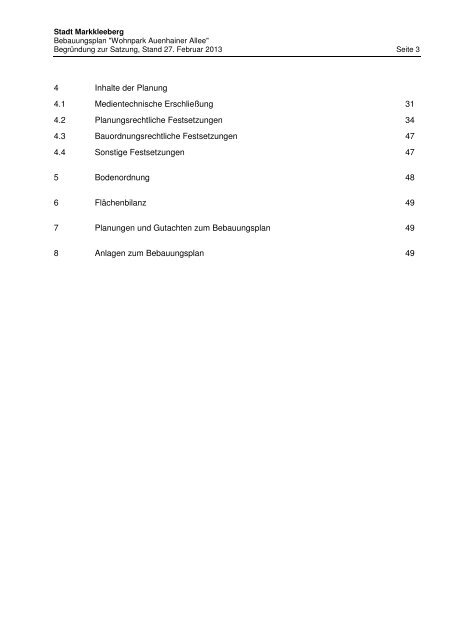 Begruendung zur Satzung, Stand 27.02.2013 - Stadt Markkleeberg