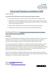 Travel and Tourism in Australia to 2018