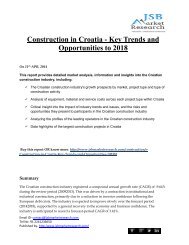 Construction in Croatia - Key Trends and Opportunities to 2018