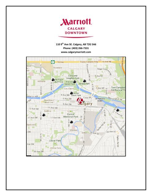 View Pet-Friendly Area Walking Map - Marriott