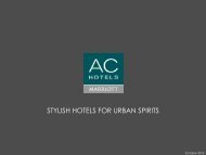 STYLISH HOTELS FOR URBAN SPIRITS - Marriott