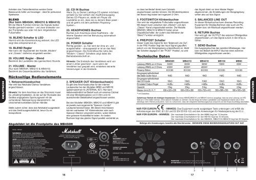Bedienungsanleitung - Marshall