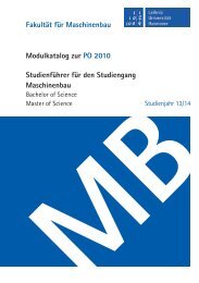 Modulkatalog MB 2010 WiSe 2013-14 - Fakultät für Maschinenbau