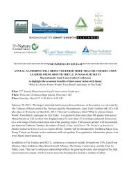 Press Release: 2013 Mass Land Conservation ... - Mass.Gov