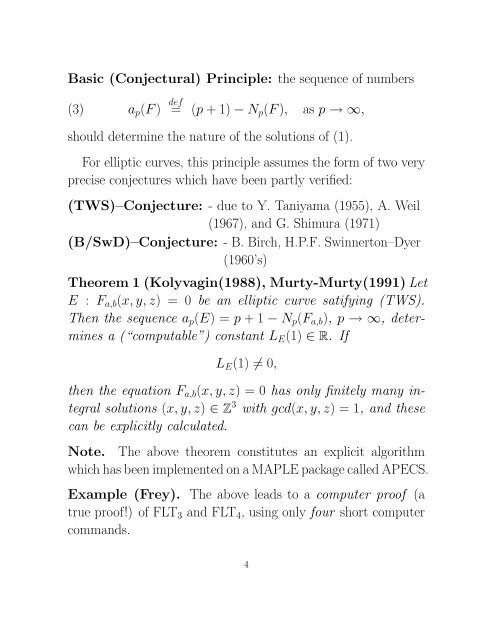 Fermat's Last Theorem