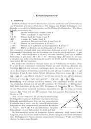 I. Elementargeometrie