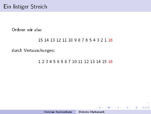 diskret - an der Fakultät für Mathematik! - Universität Wien