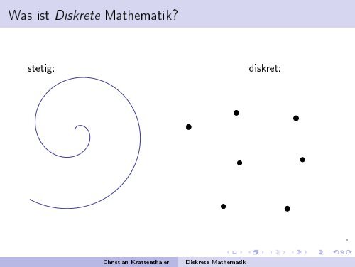 diskret - an der Fakultät für Mathematik! - Universität Wien