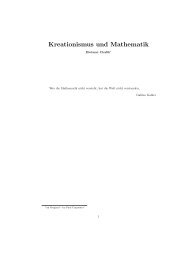 Kreationismus und Mathematik - Institute for Mathematics and ...