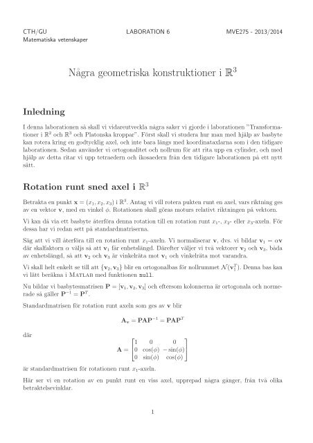 Laboration 6 - Matematiska vetenskaper