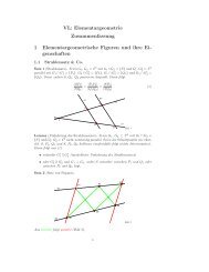 VL: Elementargeometrie Zusammenfassung 1 ...