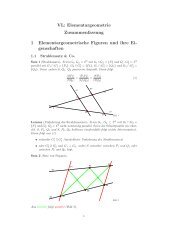 VL: Elementargeometrie Zusammenfassung 1 ...