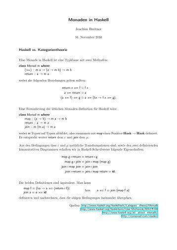 Monaden in Haskell